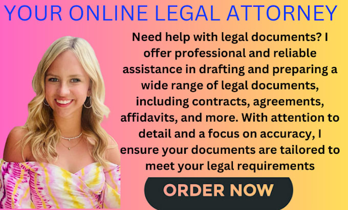 Gig Preview - Professionally write your legal documents, contracts, agreements and more