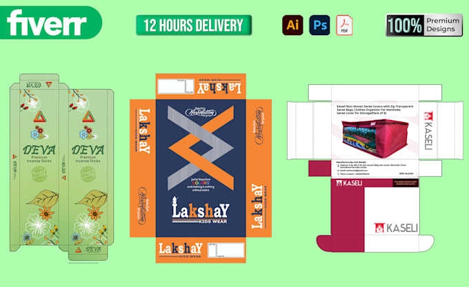 Gig Preview - Create custom product packaging box designs