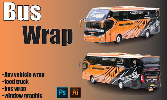 Gig Preview - Do vehicle wrap design, car wrap, van wrap , bus wrap design