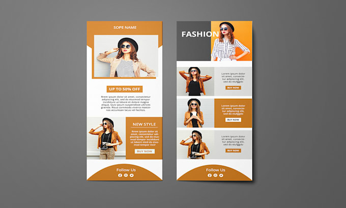 Gig Preview - Design editable responsive mailchimp, klaviyo email  template