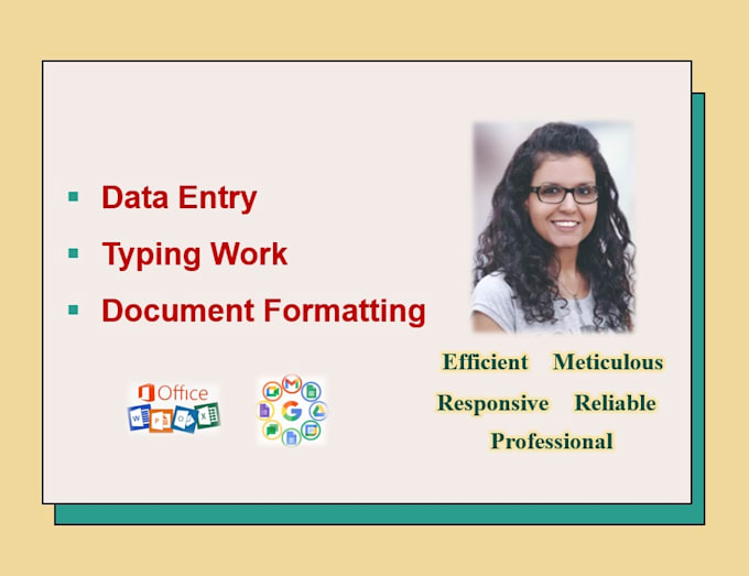 Gig Preview - Do data entry, typing, and document formatting