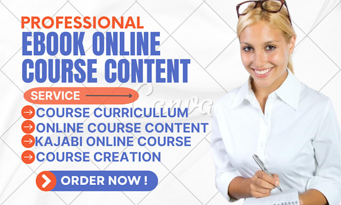 Gig Preview - Create ebook online course content course creation on kajabi, developmental book