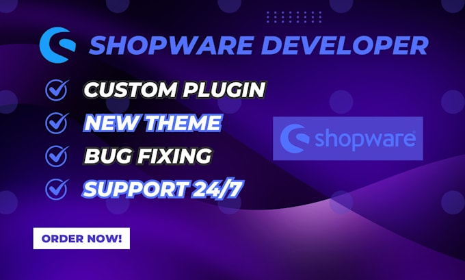 Gig Preview - Develop custom plugins for your shopware 6 shop