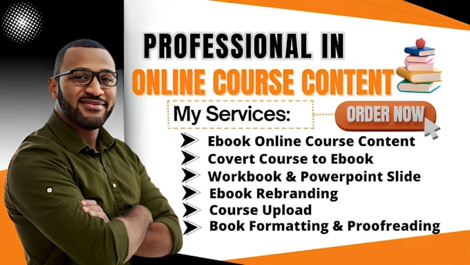 Gig Preview - Do online course content, course creation, course curriculum, ebook ghostwriter