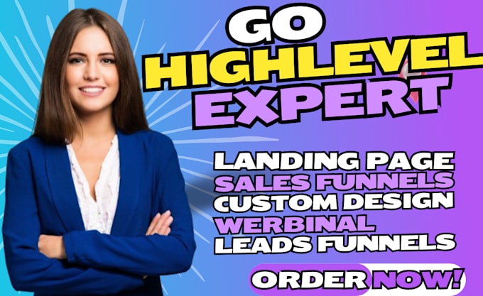 Gig Preview - Gohighlevel expert go high level custom website sale funnel event ticket sales