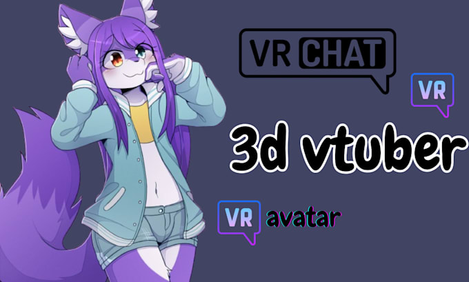 Gig Preview - Create vrc avatar vr character vr avatar vroid model vrchat avatar furry vtuber