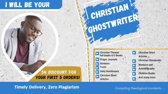 Gig Preview - Ghostwrite 365 days devotional, prayer point, journal, christian book writer