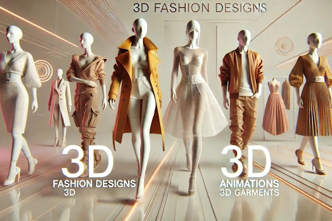 Gig Preview - Create 3d fashion garment animation design and film, 3d animations, 3d garments