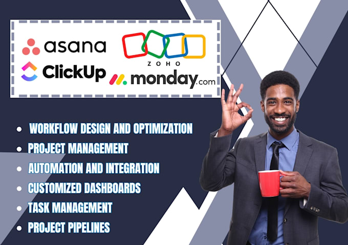 Gig Preview - Customize monday CRM workflow, project management in monday clickup, asana, zoho