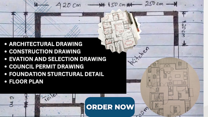 Gig Preview - Design autocad 2d floor plan architectural floor plan