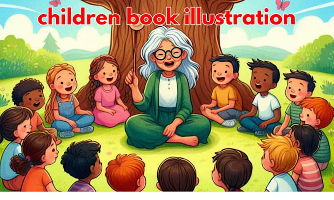 Gig Preview - Illustrate children story book illustration, children story, book illustration