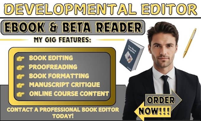 Gig Preview - Be your developmental editor, proofreading and beta reading fiction novel editor