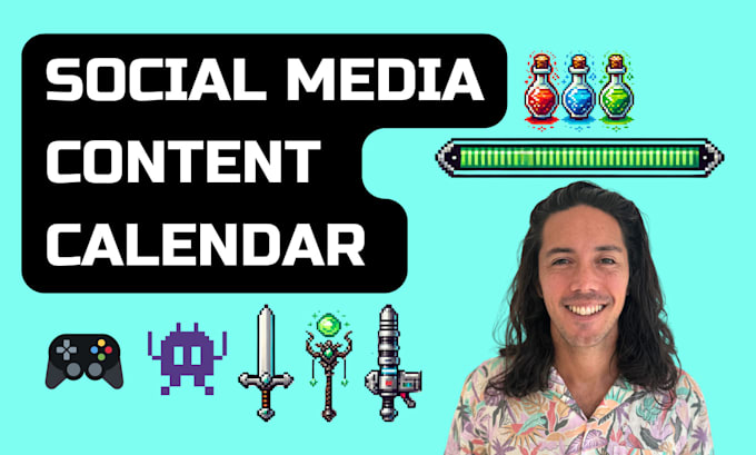 Gig Preview - Create a social media calendar with copywriting for your indie game