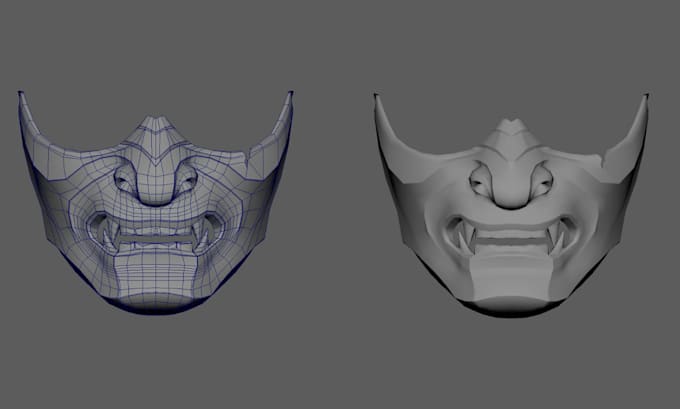 Gig Preview - Sculpt3d mask oni mask custom 3d mask halloween mask