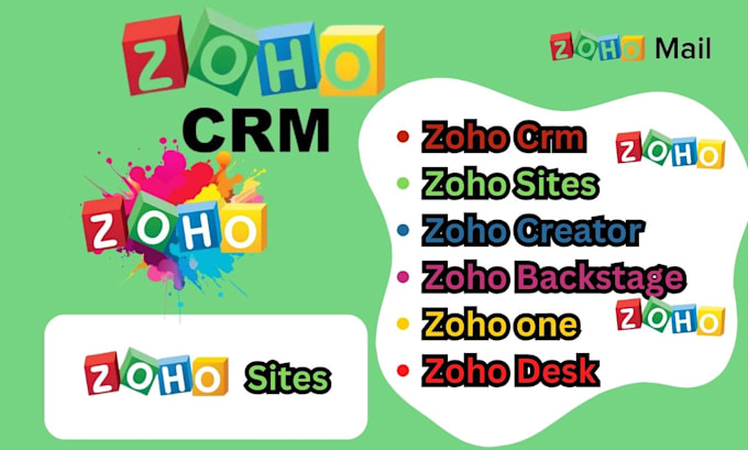 Gig Preview - Set up zoho sites zoho crm zoho creator zoho commerce zoho landing page zoho one