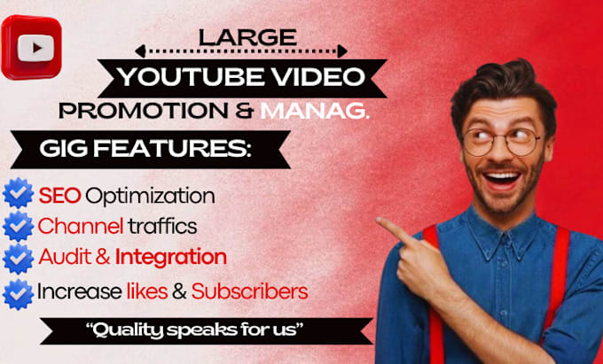 Gig Preview - Do large audience youtube video promotion for organic growth