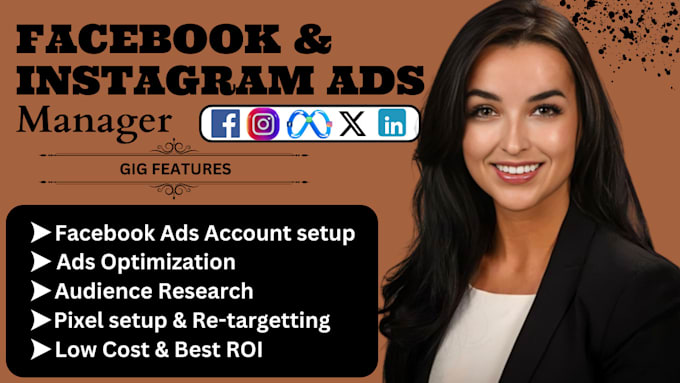 Gig Preview - Setup and manage your facebook and instagram ads to maximize sales and leads