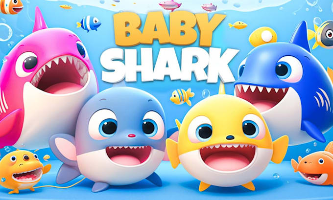 Gig Preview - Do fun baby shark, nursery rhymes animation videos for kids learning