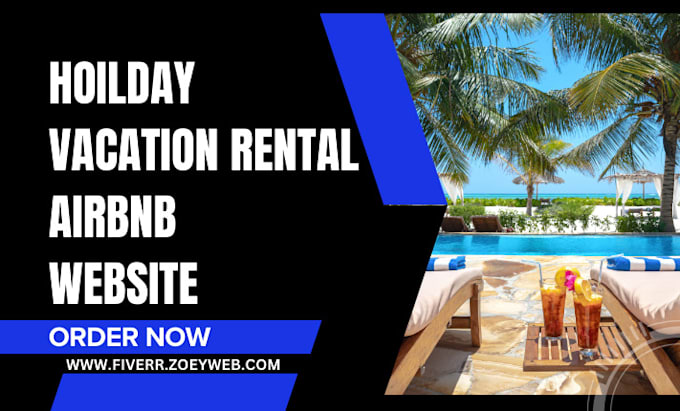 Gig Preview - Design holiday website vacation rental airbnb christmas store hotel bookng leads