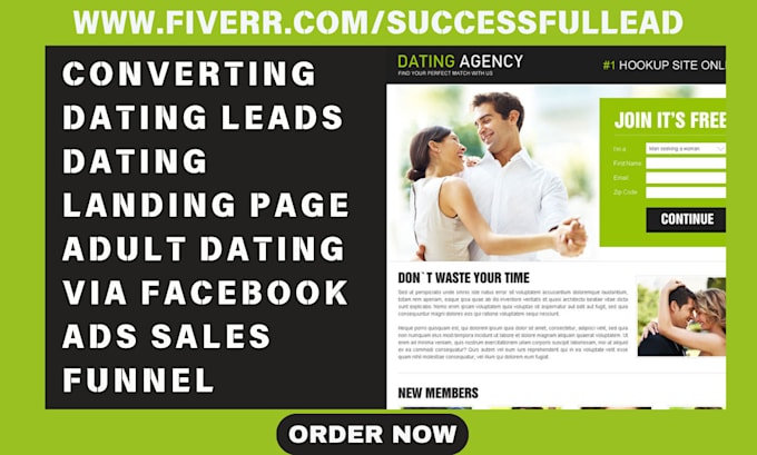 Bestseller - generate converting dating leads dating landing page adult dating sales funnel