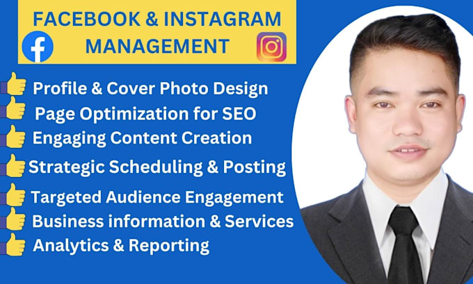 Gig Preview - Create and setup professional facebook and instagram account