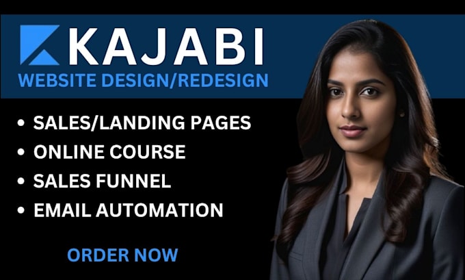 Gig Preview - Kajabi website design kajabi online course kajabi website design landing page