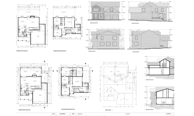 Gig Preview - Be your architect drafting expert blueprints draftsman elevations floor plans