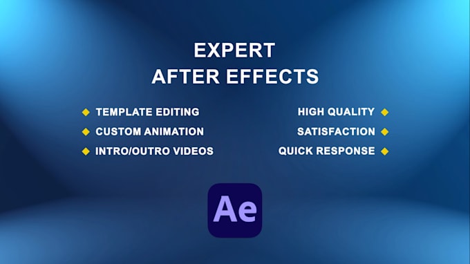 Bestseller - edit any after effects template or make a custom animation