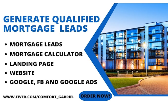 Bestseller - generate mortgage leads, broker ads, design mortgage website landing page