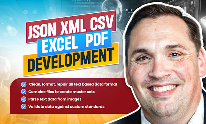 Gig Preview - Convert or combine text csv json excel xml or other formats