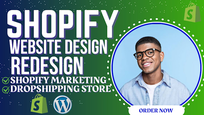 Gig Preview - Do shopify website design and redesign shopify dropshipping website blog post