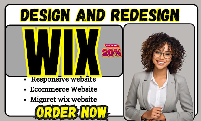 Gig Preview - Migrate design wix website redesign wix website wix store wix logo wix booking