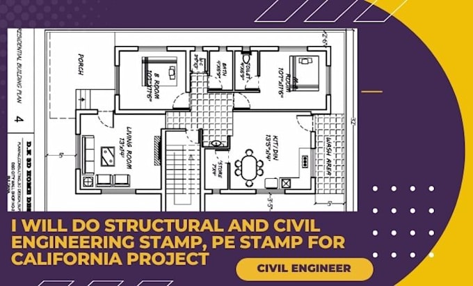 Gig Preview - Review stamp as licensed civil and structural engineer in california and georgia