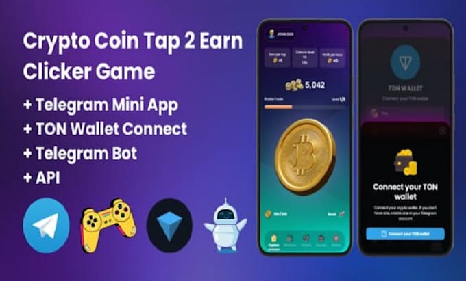 Gig Preview - Clone telegram mini game, tap to earn, ton blockchain game