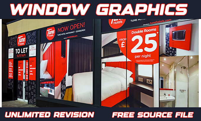 Gig Preview - Design creative shopfront or storefront window graphics within 24 horus