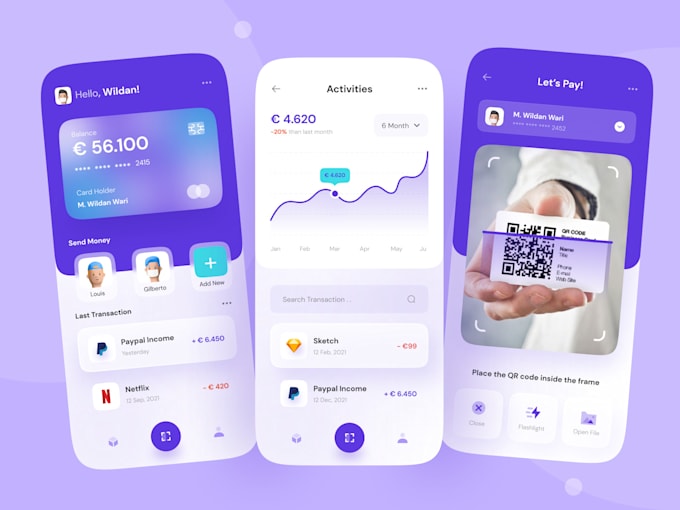 Gig Preview - Design ui ux for fintech app, loan app, bank app, payment app using figma