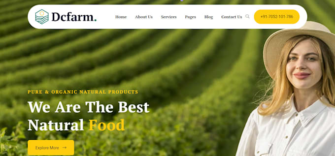 Gig Preview - Design agriculture website,farmer website on wordpress with elementor