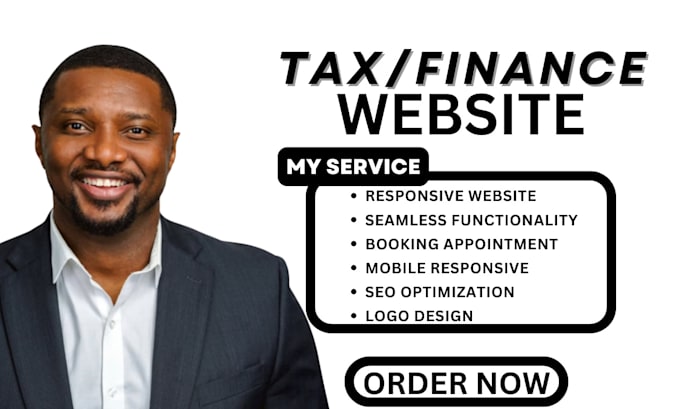 Gig Preview - Design income tax website, tax website,financial,advisor website, tax accounting