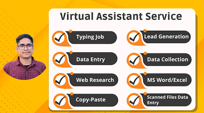 Gig Preview - Be your virtual assistant for any data entry work