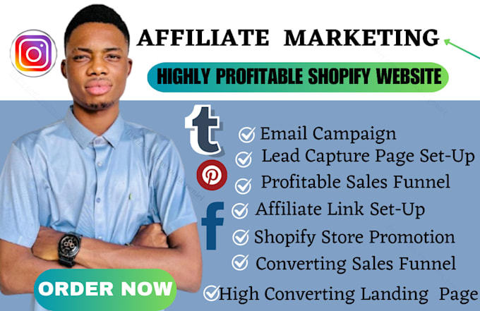 Gig Preview - Do affiliate marketing sales funnel clickbank affiliate link promotion marketing