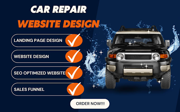 Gig Preview - Design mechanic garage car repair automobile repair car restoration website