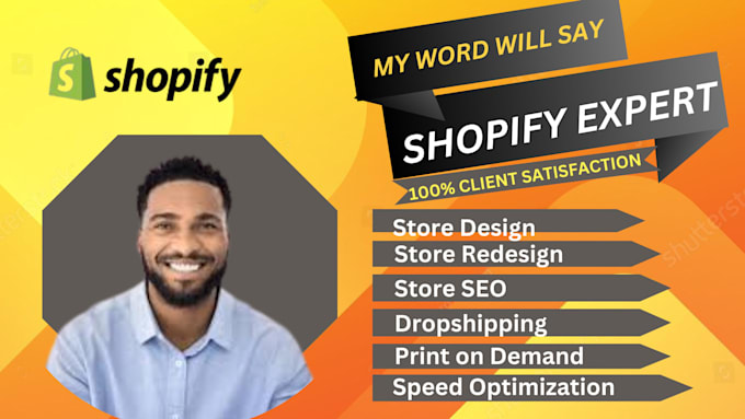 Gig Preview - Do shopify store design, shopify website design, shopify dropshipping store