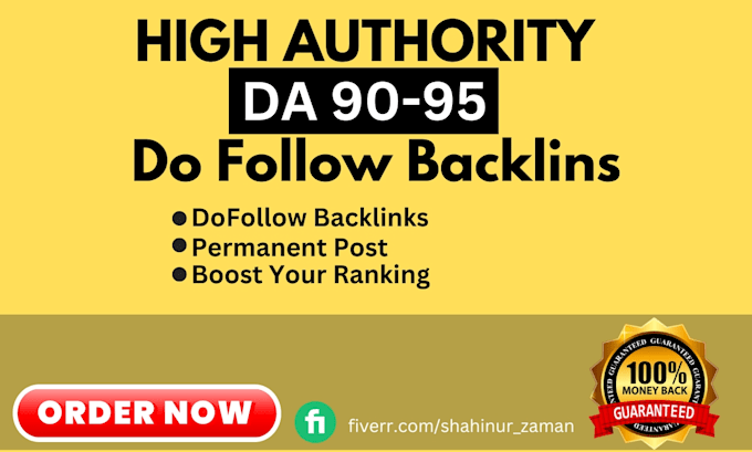 Gig Preview - Do SEO backlinks and link building to high da authority site