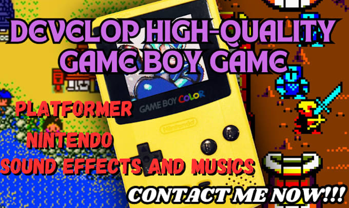 Gig Preview - Create a custom high quality game boy game as your preference