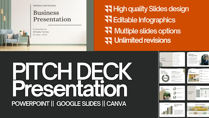 Gig Preview - Design professional french pitch deck and powerpoint presentation google slide