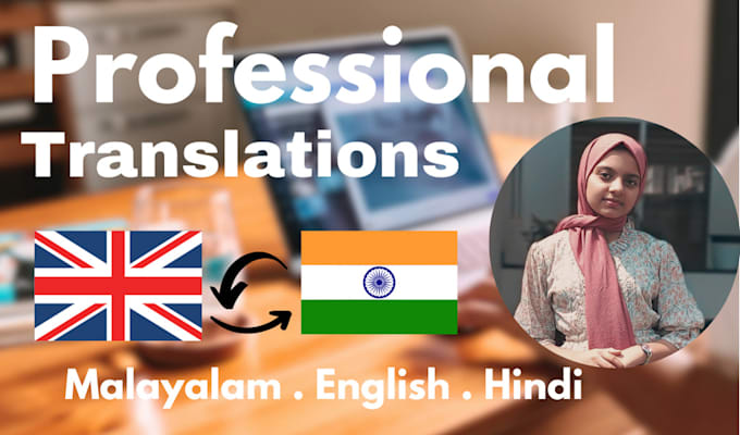 Gig Preview - Translate in english, malayalam, and hindi