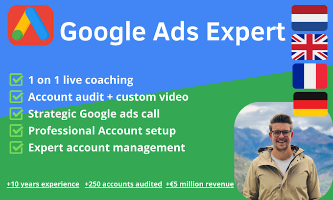 Gig Preview - Audit your google ads account with a live videomeeting