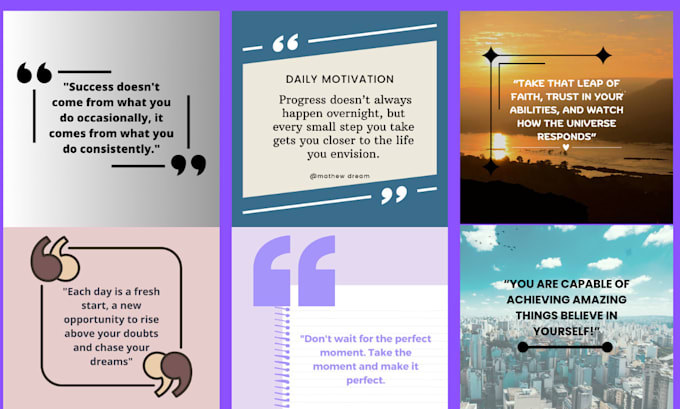 Gig Preview - Design canva motivational quotes for instagram or facebook