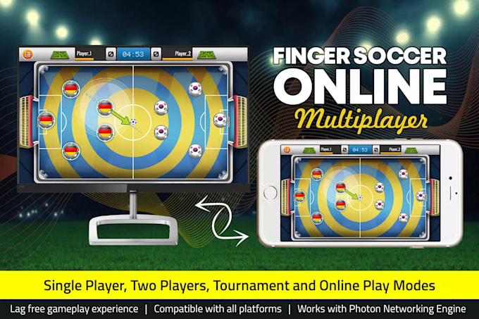 Gig Preview - Finger soccer unity 3d and 2d multiplayer