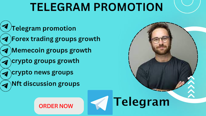 Gig Preview - Do your crypto token telegram promotion and group channel grow  to real audience